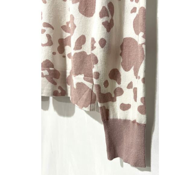 Daniel Rainn Jude Contrast Cuff Button Front Cardigan Pink Ivory Women's Large - Picture 8 of 12